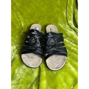 Baretraps Black Strappy Wedge Sandals Women’s Size 10